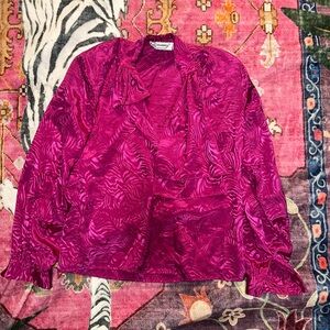 Retro silk blouse